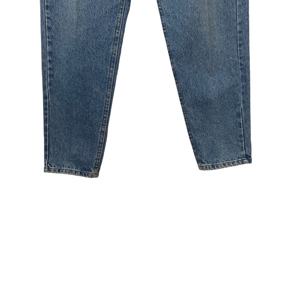80s Lee Blue High Waisted Stonewash Mom Jeans Vintage Denim Tapered Leg Jeans - Picture 3 of 15